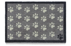Howler and Scratch Small Paws Doormat - 75x50cm - Grey.